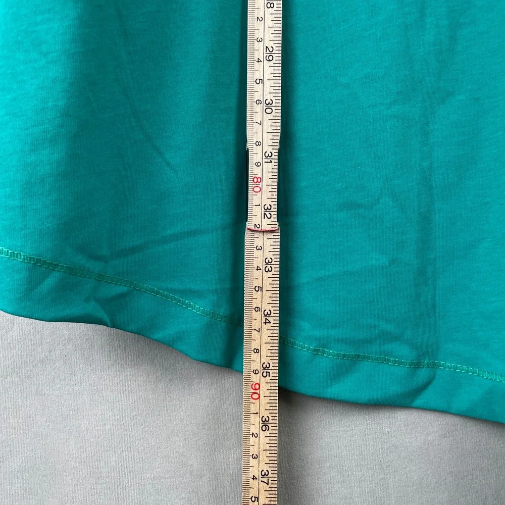 Nike Tee Athletic Cut Colorblock Retro Y2K Long Sleeve Hoodie Green Blue Sport L